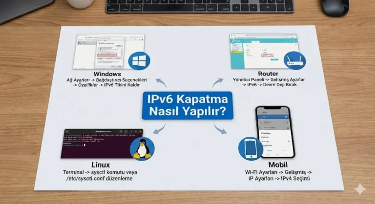 IPv6 Kapatma Nasıl Yapılır? – Windows, Router, Linux ve Mobil