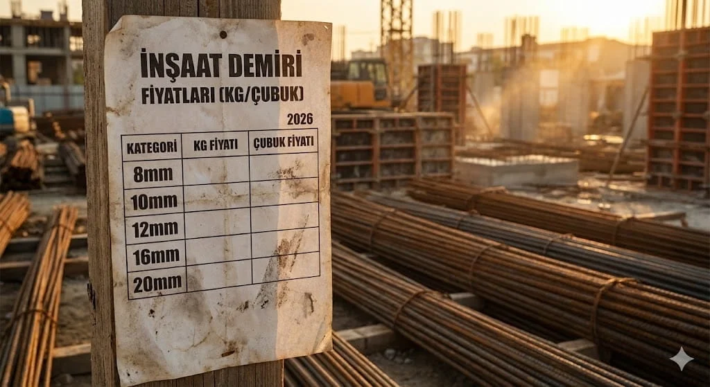 İnşaat Demiri Fiyatları 2026 – Güncel Kg/Çubuk Fiyatları