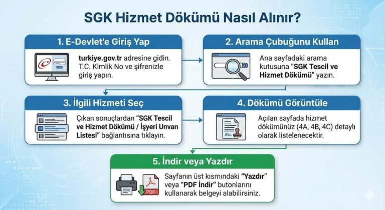 SGK Hizmet Dökümü Nasıl Alınır?
